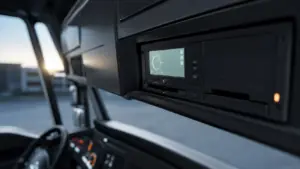 Intelligenter Tachograph der zweiten Generation im LKW-Cockpit